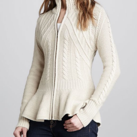 peplum sweater jacket